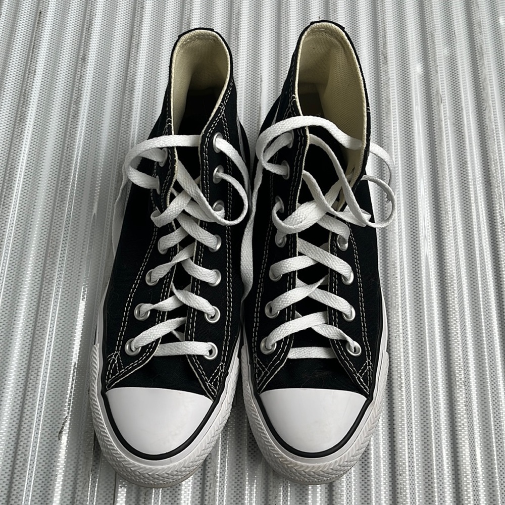 Black and White High Top Converse